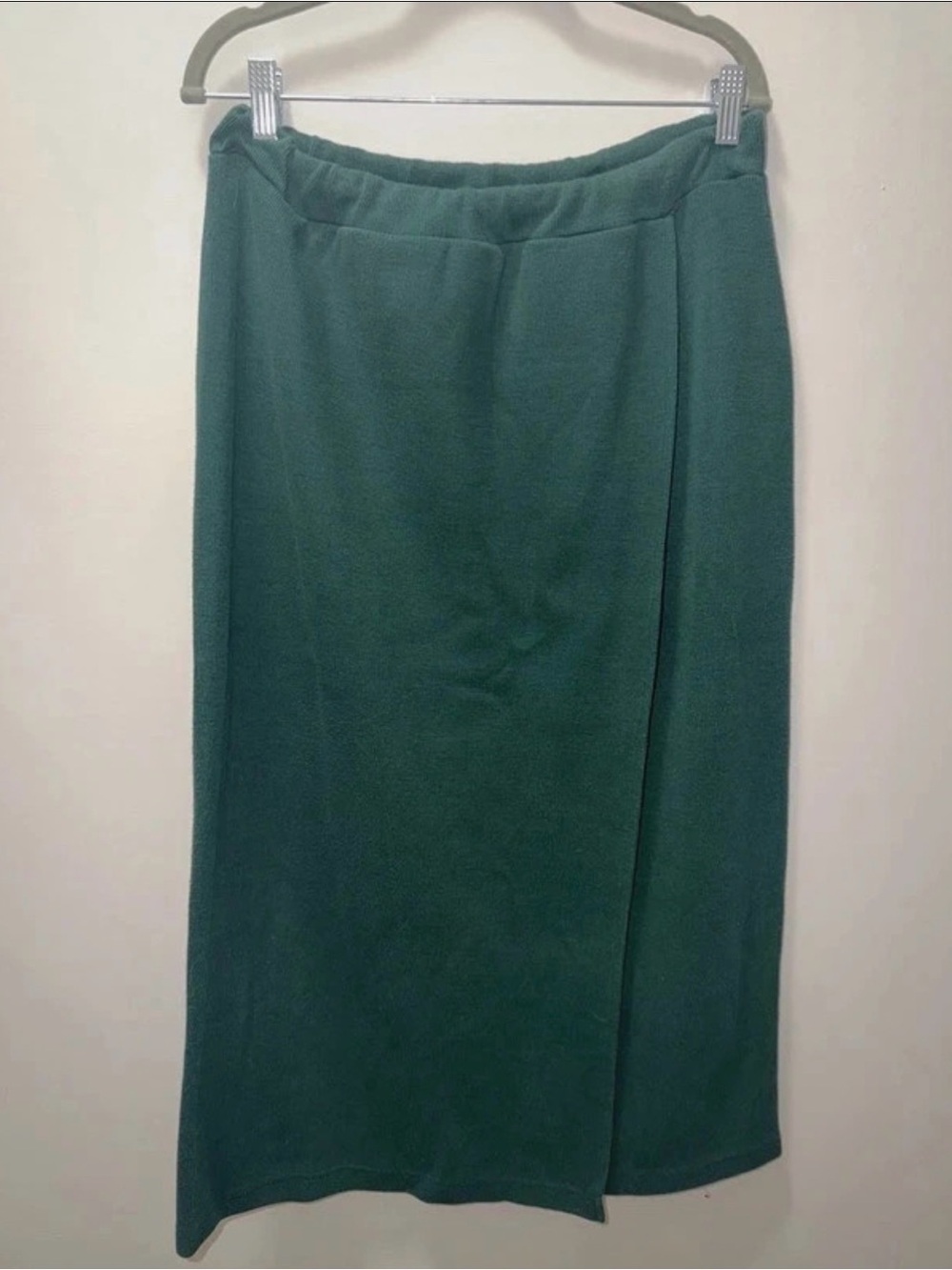 Express Teal Midi Skirt with Straight Cut
